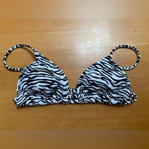Hollister Black & White Printer Bikini Top